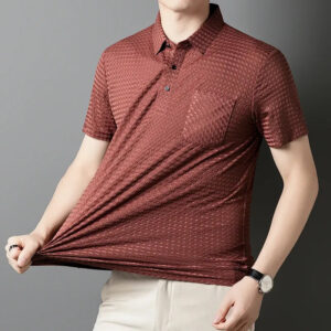 Elastic Men's Summer Ice Silk Short-sleeved TShirt (Pack of 4)