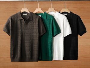lapel short sleeved polo T-shirt